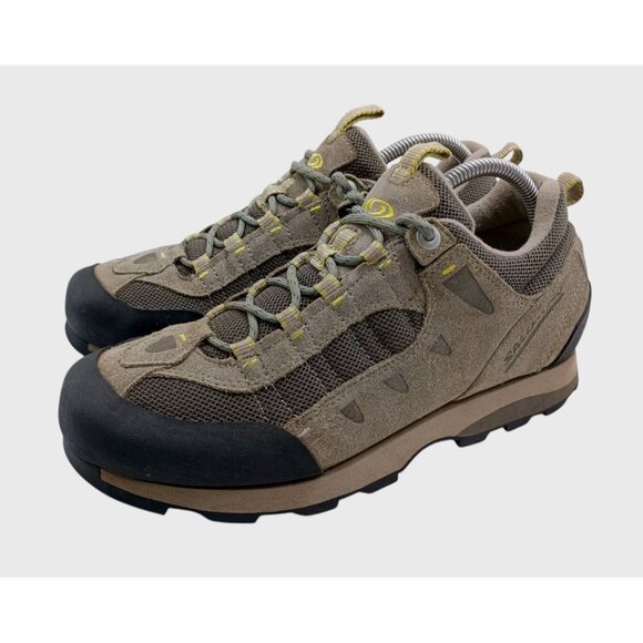 Salomon Shoes - Vintage‎ SALOMON Womens Tan Suede Hiking Contragrip Shoes Sz 10 Med Y2K Sneakers